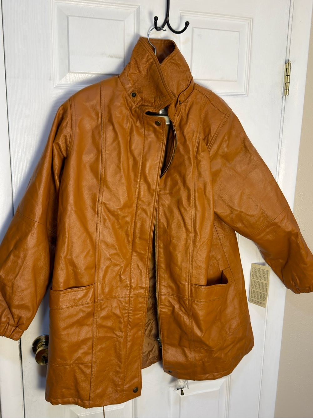 VIA Genuine Leather Jacket with removable hood